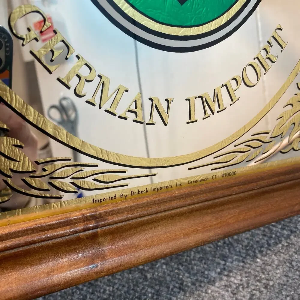 Vintage Beck's Beer Mirror German Pub Bar Sign 20x14 Wall Decor Advertising